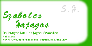 szabolcs hajagos business card